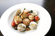 scallops and clams